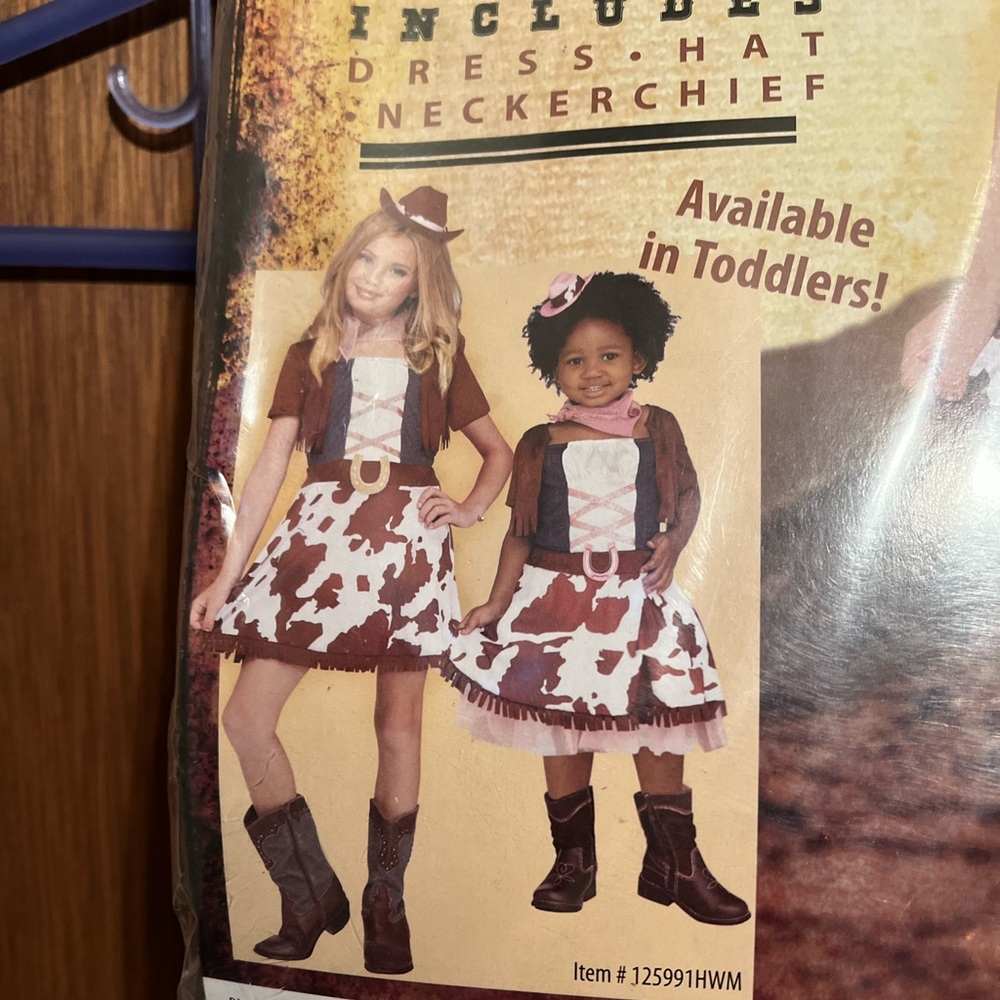 Girlβs size 5 / 6 Wild West Roxie Cow Girl Costume New in Package